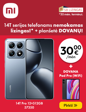 Lizingas be pabrangimo 30 mėnesių terminui + Planšetinis kompiuteris Xiaomi Redmi Pad Pro, 12,1'' dovanų