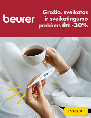 Beurer grožio, sveikatos bei sveikatingumo prekėms nuolaidos iki 30%