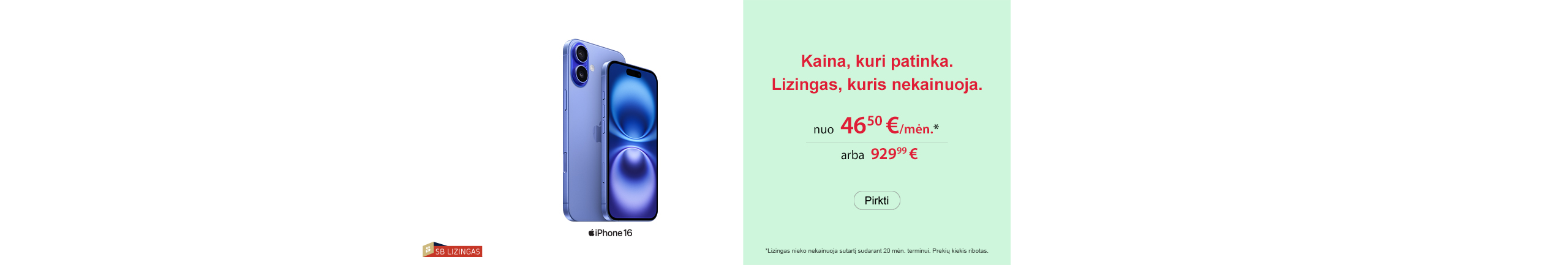 iPhone 16 kaina kuri patinka