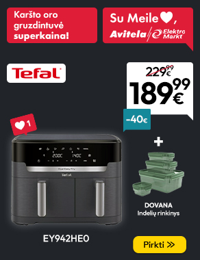 TEFAL karšto oro gruzdintuvė superkaina!