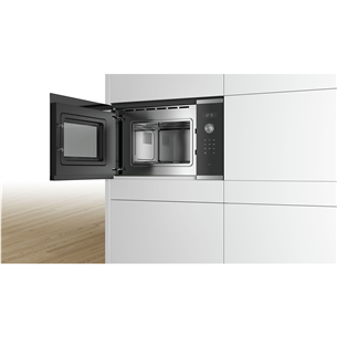 Bosch Serie 6, 20 L, 800 W, black/inox - Built-in Microwave Oven