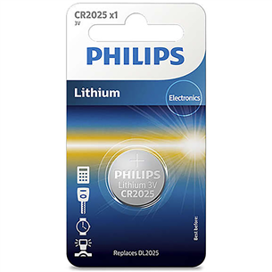 Philips Lithium, CR2025, 3V - Battery Item - CR2025/01B CR2025/01B