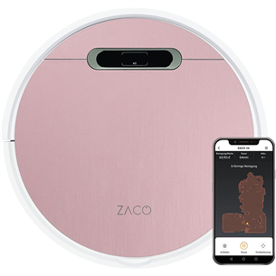 Zaco V6, vacuuming and mopping, pink - Robot vacuum cleaner Item - 501907 501907