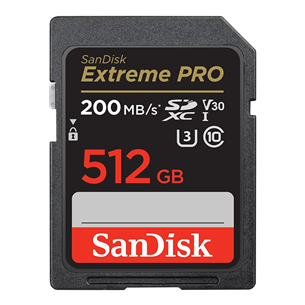 SanDisk Extreme Pro, UHS-I, SDXC, 512 GB, black - Memory card Item - SDSDXXD-512G-GN4IN SDSDXXD-512G-GN4IN