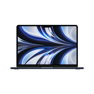 Nešiojamas kompiuteris Apple MacBook Air 13 (2022), M2 8C/10C, 8 GB, 512 GB, ENG, midnight Prekė - MLY43ZE/A