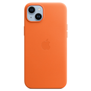 Dėklas Apple iPhone 14 Plus Leather Case with MagSafe, orange Prekė - MPPF3ZM/A MPPF3ZM/A