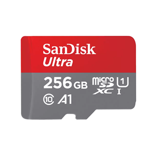 SanDisk Ultra microSDXC, 256 GB, gray - MicroSD card with SD adapter Item - SDSQUAC-256G-GN6MA SDSQUAC-256G-GN6MA