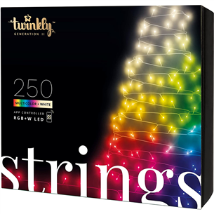 Twinkly Special Edition 250 RGB+W LED String (Gen II), IP44, 20 м, черный - Умная гирлянда Товар - TWS250SPP-BEU TWS250SPP-BEU