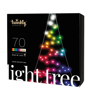 Twinkly Light Tree 2D, 100 светодиодов, IP44, 2 м, черный - Умная рождественская елка Товар - TWWT050SPP-BEU TWWT050SPP-BEU