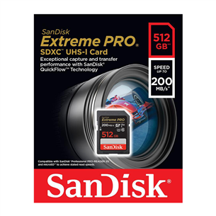 SanDisk Extreme Pro, UHS-I, SDXC, 512 GB, black - Memory card Item - SDSDXXD-512G-GN4IN