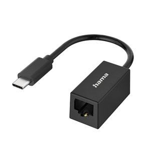 Hama Network Adapter, USB-C -> LAN, черный - Адаптер Товар - 00300023 00300023