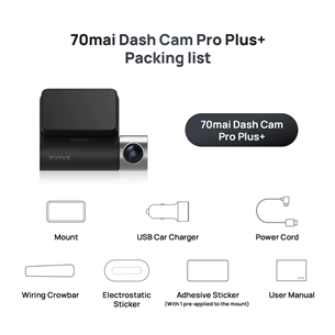 70mai Dash Cam Pro Plus+, black - Dash cam Item - A500S