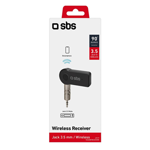 SBS Wireless receiver, 3,5 mm, Bluetooth, black - Wireless receiver Item - TECARBTRECEIVERK