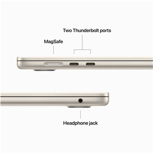 Nešiojamas kompiuteris Apple MacBook Air 15" (2023), M2 8C/10C, 8 GB, 256 GB, RUS Prekė - MQKU3RU/A