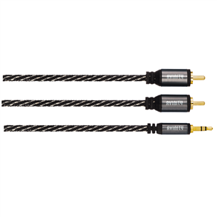 Avinity 2 RCA - 3,5mm, 1.5 m, black/gray - Audio cable Item - 00127077 00127077