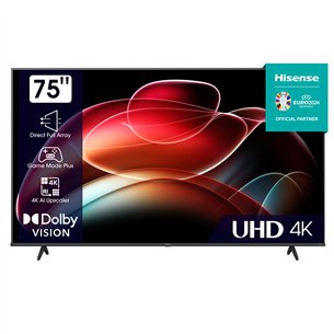 Televizorius Hisense Prekė - 75A6K, 75'', Ultra HD, LED LCD 75A6K