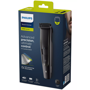 Barzdaskutė Philips Beardtrimmer series 5000, black Prekė - BT5515/20