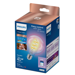 Išmanioji lemputė Philips WiZ LED Smart Bulb, 40 W, E27, RGB Prekė - 929003267221