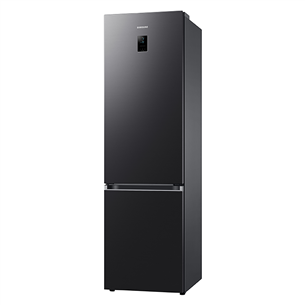 Samsung, NoFrost, 390 L, 203 cm, matte black - Šaldytuvas