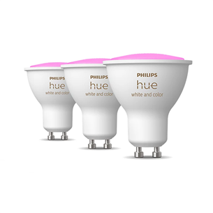 Philips Hue White and Color Ambiance, GU10, цветной, 3 шт. - Умные лампы Товар - 929001953115