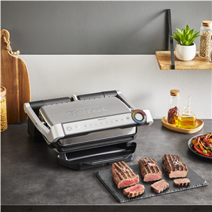 Tefal OptiGrill+, 2000 Вт, нерж. сталь - Электрический гриль Товар - GC718D10