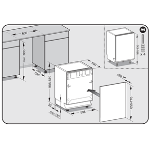 Miele, AutoDos K2O, 14 place settings - Built-in dishwasher Item - G7790SCVI