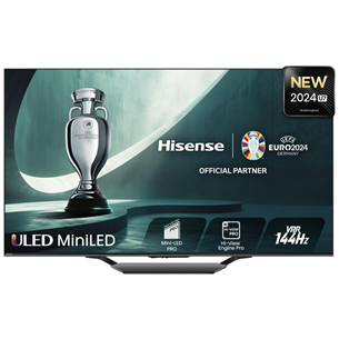 Televizorius Hisense U7NQ, 55'', 4K UHD, Mini LED, juodas Prekė - 55U7NQ 55U7NQ