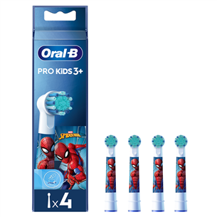 Dantų šepetėlių antgaliai Braun Oral-B, Kids Spiderman, 4 vnt. Prekė - EB10-4/SPIDERMAN EB10-4/SPIDERMAN