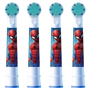 Dantų šepetėlių antgaliai Braun Oral-B, Kids Spiderman, 4 vnt. Prekė - EB10-4/SPIDERMAN