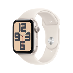 Išmanusis laikrodis Apple Watch SE, 44 mm, GPS, sport band, M/L, starlight aluminium / starlight  Prekyba-MXEV3ET/A MXEV3ET/A