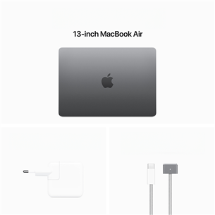 Apple MacBook Air 13'' (2024), M3 8C/8C, 16 ГБ, 256 ГБ, RUS, серый - Ноутбук Товар - MC8G4RU/A