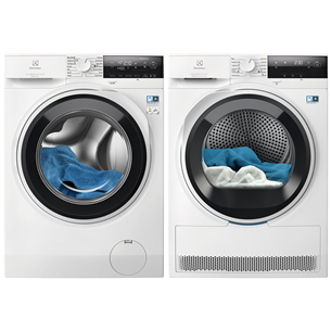 Electrolux, 9 kg + 9 kg - Skalbimo mašina + Drabužių džiovyklė EW6F3494ACE+EW8D394M