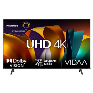 Televizorius  Hisense A6N, 75'', 4K UHD, LED LCD, juodas 75A6N