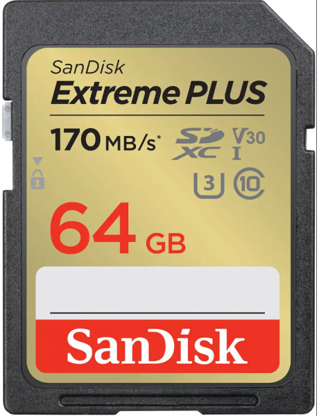Atminties kortelė SanDisk Extreme PLUS 64GB SDXC Memory Card + 2 years RescueP