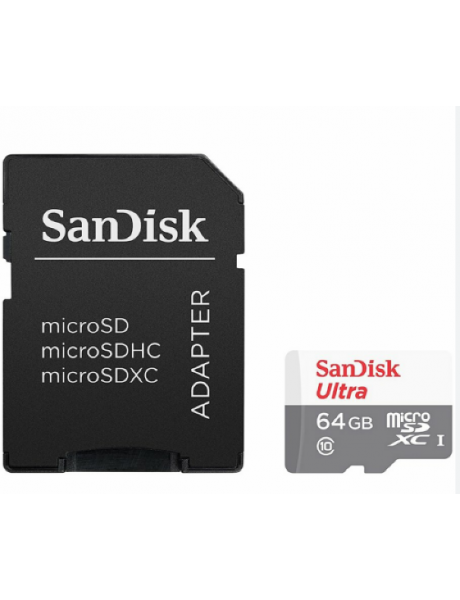 Atminties kortelė SanDisk Ultra Light microSDHC + SD Adapter 64GB 100MB/sClas