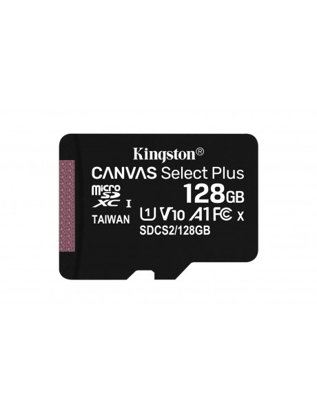 Atminties kortelė Kingston 128GB microSDXC Canvas Select Plus 100R A1 C10 Sing