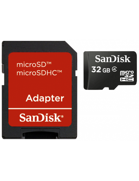 ATMINTIES KORTELĖ SANDISK 32GB microSDHC Card with Adapter