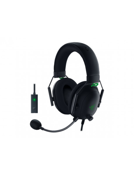 Razer Multi-platform BlackShark V2 Special Edition Headset, Onear, Microphone, Black/Green, Wired, Y
