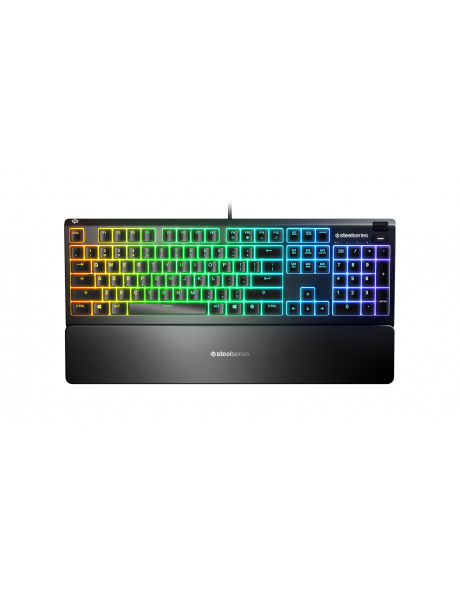 KLAVIATŪRA SteelSeries Apex 3 Gaming Keyboard, US Layout, Wired, Black
