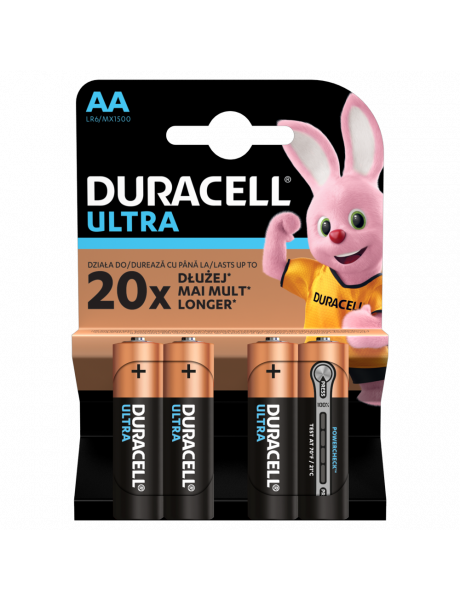Baterijos DURACELL Ultra AA, 4vnt.
