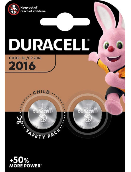 Baterijos DURACELL 2016, 2vnt.