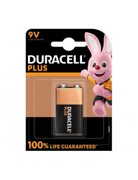 Šarminė baterija 6LR61 (MN1604, 6F22, 522) 9V Duracell 100% Plus Power