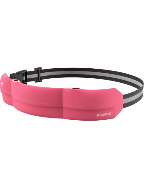 Juosmens rankinė PROIRON Runners Waist Pack Running Belt, 46 x 9 cm, Waist size: 63 - 110 cm, Pink