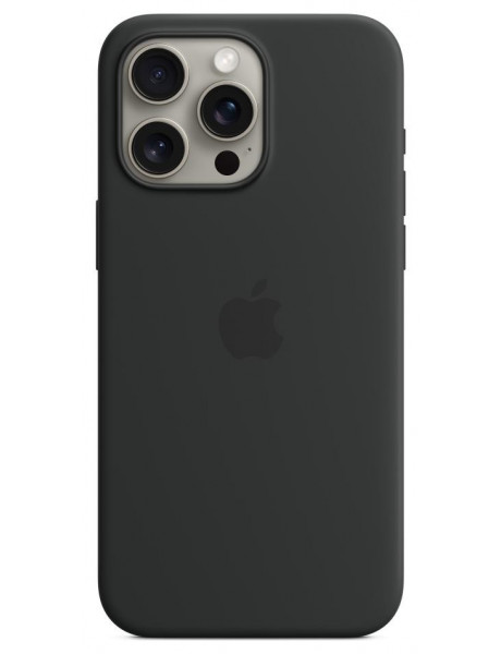 Dėklas iPhone 15 Pro Max Silicone Case with MagSafe - Black