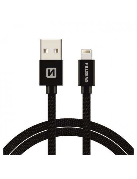 SWISSTEN TEXTILE FAST
CHARGE 3A LIGHTNING
(MD818ZM/A) DATA AND
CHARGING CABLE 3M
BLACK