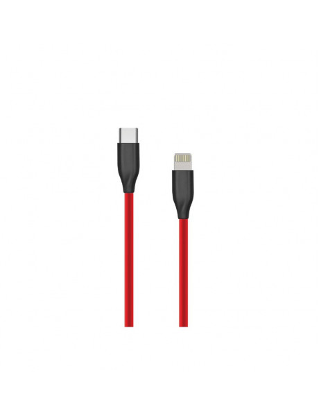 Silikoninis kabelis USB-C - Lightning (r