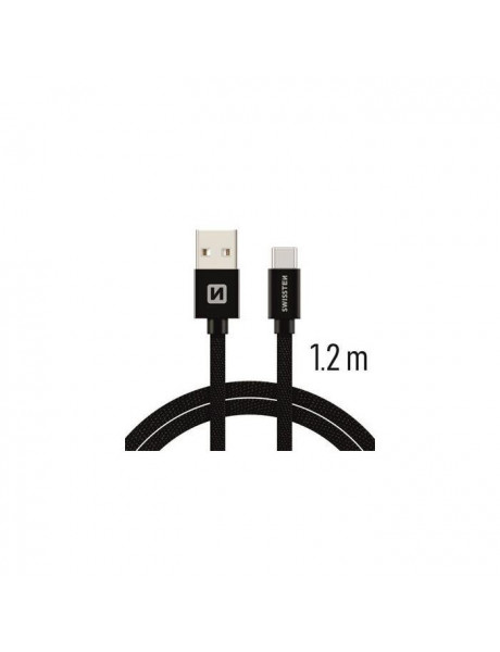 SWISSTEN TEXTILE
UNIVERSAL QUICK CHARGE
3.1 USB-C DATA AND
CHARGING CABLE 1.2M
BLACK