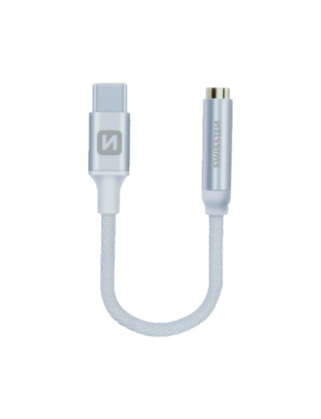 Laidas Swissten USB-C to Jack 3.5mm Audio Adapter for phones 15 cm Silver