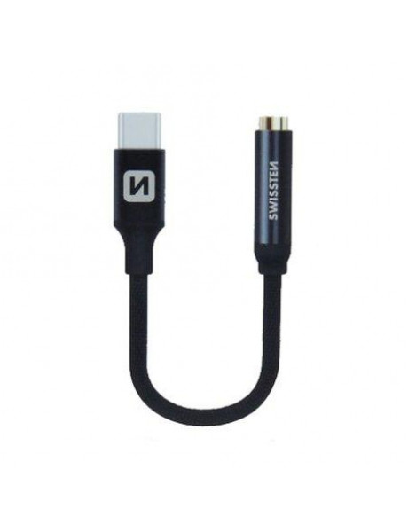 Swissten USB-C to Jack 3.5mm Audio Adapter for phones 15 cm Black