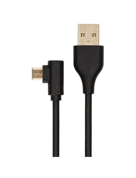 USB-C 2.0 Cable, 90° Angled Plug, gold-plated, twist-proof, 1.00 m